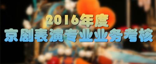 老头操嫩逼吃逼国家京剧院2016年度京剧表演专业业务考...